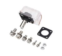 250A Energy Storage Terminal For Lithium Battery, Copper With Nickel Plated, 1Pc Red+Black, Dc1000V, M8 Screw, For High Current Applications, Snap-On Guard, Easy Replacement