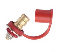 250A Red and Black Battery Terminal Connector, 6.8 x 4.9 cm, Brass and Copper Construction, Corrosion-Resistant for Cars Boats RVs Marine Use(Red)