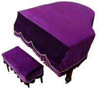 250D Thick Velvet Grand Piano Cover Full Home Washable Decoration Beautiful Protector Case For Piano(Purple,Piano cover)