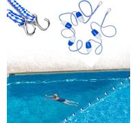250ft Swimming Pool Safety Float Line Kit - Divider Rope with Pre-Assembled Stainless Steel Hooks for Inground Pools, Durable, Easy to Install, Ideal for Safety and Swimming Practice