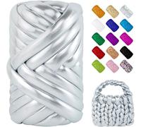 250g 500g 1000g 1000g Metallic Chunky Cotton Yarn Crochet Bag Sling for Making Bags, Baskets, Carpets and DIY Crafts