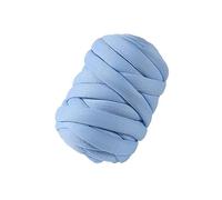250G Arm Knitting Yarn for Chunky Yarn Blanket, Braided Knot Throw Bulky Giant Yarn for Hand Knit Blanket DIY, Soft Tube Bulky Giant Yarn for Weave Craft Crochet (Light Blue)