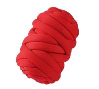 250G Arm Knitting Yarn for Chunky Yarn Blanket, Braided Knot Throw Bulky Giant Yarn for Hand Knit Blanket DIY, Soft Tube Bulky Giant Yarn for Weave Craft Crochet (Red)