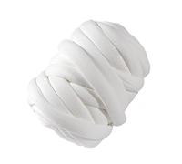250G Arm Knitting Yarn for Chunky Yarn Blanket, Braided Knot Throw Bulky Giant Yarn for Hand Knit Blanket DIY, Soft Tube Bulky Giant Yarn for Weave Craft Crochet (White)