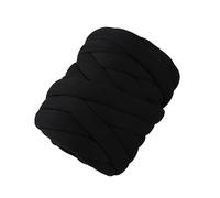 250G Arm Knitting Yarn for Chunky Yarn Blanket, Braided Knot Throw Bulky Giant Yarn for Hand Knit Blanket DIY, Soft Tube Bulky Giant Yarn for Weave Craft Crochet (Black)
