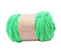 250g Chenille Chunky Yarn Coarse Yarn Blanket Yarn Arm Knit Yarn Jumbo Tubular Yarn Bulky Yarn Fluffy Jumbo Yarn for Arm Knitting, Blankets Throws, Pillows (Green)