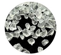 250g Clear 4-15mm Crushed Glass with Green Undertones when Stacked Broken Granules Gravel Chunks Stones Vase Filler Garden Plants Resin Decorative Chippings Arts & Crafts Floristry Jewellery Making