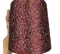 250g Colorful Sequin Thread for Handmade DIY Weaving and Craft Projects(Tao red Color Film)