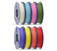 250g Matte PLA Filament 1.75mm Bundle, 3D Printer Filament, Premium Matte Finish, Low Reflection Surface, 250g Spool, 8 Rolls, Bone White+Red+Yellow+Olive Green+Sea Salt Blue+Orange+Purple+Pink