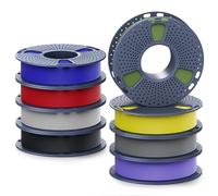 250g Matte PLA Filament 1.75mm Bundle, SUNLU 3D Printer Filament Bundle Multicolor, Neatly Wound, 250g Spool,8 Rolls, Black+White+Grey+KleinBlue+OliveGreen+Red+Oak+LavenderPurple