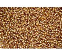 250g Miyuki 11/0 Round Japanese Seed Beads 2mm 91003 Silver Lined Gold AB Rocailles Beading Supplies Jewellery Making Japanese Beads Wholesale