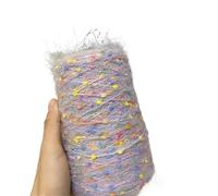 250g/pcs Colorful Dot Mohair Yarn for Knitting Shawl Hat Scarf Sweater Vest DIY Soft Warm Fluffy Medium Thick Thread Purple Pink(Taro Purple)