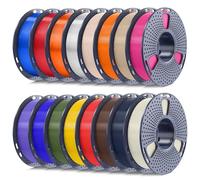 250g PLA+2.0 Filament 1.75mm Bundle, 250g Spool, 16 Rolls