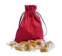 250g Red Cotton Bag of Bristows Salted Caramel Fudge