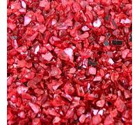 250g Red Crushed Glass Mirror Side Broken Glass Chips 1-4mm Reflective Mirrored Granules Gravel Chunks Stones Vase Filler Garden Plants Resin Irregular