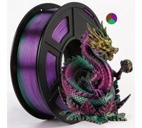 250G Silk PLA 3D Printer Filament 1.75mm Filajoy3D 3D Printing Filament Dimensional Accuracy +/- 0.03mm for Most FDM 3D Printers,Green Purple Copper