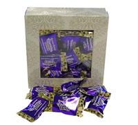 250g Square Window Ivory White Pattern Box of Walkers Double Dipped Chocolate Toffee