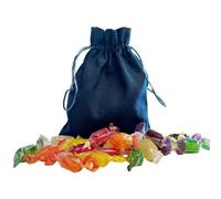 250g Teal Cotton Bag of Hard Boiled Fruit Drop Sweet