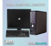 (250GB HDD, PC + Keyboard + Mouse) FULL DELL DESKTOP TOWER Intel Dual Core PC + Windows 10 + Accessories + WiFi