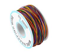 250M Wire Wrapping Wire, 30AWG Tinned Copper Solid Cable 8-Core Insulation Colored Eectronics Tinned Copper Wrapping Cable High Temperature Resistant for DIY