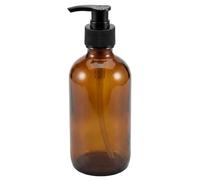 250ML / 8.5OZ Brown Glass Pump Bottles Pump Lotion Dispenser Container Jars Empty Bottle with Pump Multipurpose For Emulsion Shampoo Body Wash Bath Shower Toiletries Liquid Containers