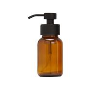 250ML/8.5oz Emptu Amber Glass Foaming Soap Dispenser Refillable FoamHand Soap Pump Bottle Container Jar for Bathroom & Kitchen