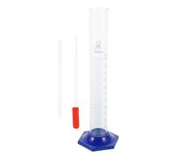 250ml Glass Graduated Cylinder with Dropper and Stirring Rod | Scales, Wide Rim and Steady Base, for Chemistry Lessons and Home Experiments