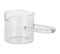 250ml Glass Milk Pourer with Double Spouts and Graduated Markings | 8oz Measuring Carafe, Ergonomic U Handle, Spill-free Serving for Syrup, Milk, Coffee Bars and Tea Ceremonies