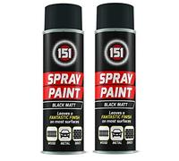 250ml High Grade Matt Gloss Household Spray Paint Can for Autos Wood Metal Plastic Graffiti (2, Black Matt)