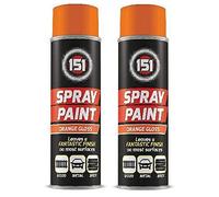 250ml High Grade Matt Gloss Household Spray Paint Can for Autos Wood Metal Plastic Graffiti (2, Orange Gloss)