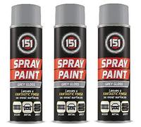 250ml High Grade Matt Gloss Household Spray Paint Can for Autos Wood Metal Plastic Graffiti (3, Grey Gloss)
