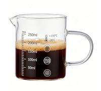 250ml Measuring Jug, Quality High Borosilicate Glass Heat Cold Resistant -20℃ to 150℃, Small Glass Measuring Cup with Clear Scale, for Cooking, Baking, Coffee Brewing & Lab Experiment, Hand Wash