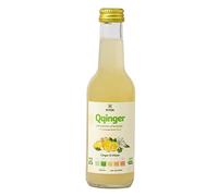 250ml Qqinger Glass Bottle Soft Drink | Natural Lemonade Drink with Ginger, Elderflower, Water, Lemon and Lime Juice | Pack of 24 X 250ML | No-Added Sugar Low Calorie Diet Lemonade Ginger Drink