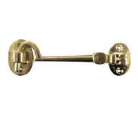250mm (10") Polished Brass Silent Pattern Cabin Hook