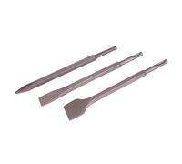 250mm - 20, 40mm & Point Sds Plus Hex Chisel Set 3pce 515779 Silverline