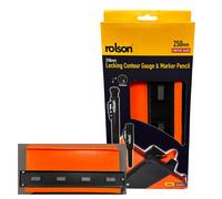 250mm Locking Contour Gauge with Marker Pencil - ABS Plastic, 60mm Depth, Magnetic Back