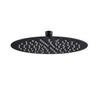 250mm Matt Black Round Rain Shower Head - Arissa