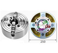 250mm Metal Lathe Chuck 4 Jaw Chuck K72-250 4 Jaw Independent Manual Chuck for Bench Lathe