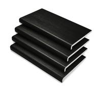 250mm x 1.75m Black Ash uPVC Fascia & Window Sill Cover + End Caps - 4 Pack