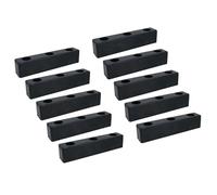 250mm x 51mm Square Standoff Rubber Buffer Bumper Block Pad Stop Trailers 10pc