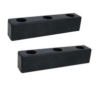 250mm x 51mm Square Standoff Rubber Buffer Bumper Block Pad Stop Trailers 2pc