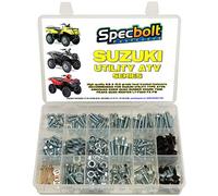 250pc Specbolt Suzuki Utility ATV Bolt Kit for Maintenance & Restoration OEM Spec Fasteners King Quad Runner Master KingQuad Eiger Vinson Ozark Twin Peaks LT-F500 4x4 FX FW 750 700 500 450 400 300 250