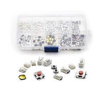 250Pcs 10-Types Tactile Push Button Switch Car Remote Control Keys Button Touch Microswitch IDGTTLDF
