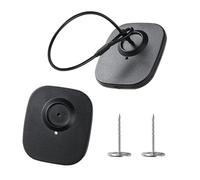 250Pcs 8.2Mhz RF Security Clothing Tags Black Retails EAS Clothes Tag with 250 Pins and 100 Lanyards