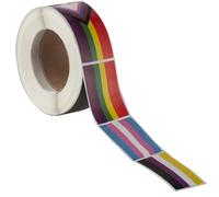 250pcs a Roll Mixe Rainbow Stickers for LGBTQ Pride Parades and Events Rainbow Flag Heart Shaped Stickers on a Roll 30 * 20mm/1.2 * 0.8 inch