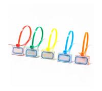 250pcs/Bag Mixed Color Easy mark 4 * 150mm Cable Ties tag labels loop Ties markers Cable Tag self-locking Zip Ties IDGTTLDF