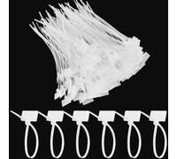 250pcs Cable Ties,Plastic Cable Marker Ties, Zip Ties,Security Tags,Anti Tamper Security Seals,Numbered Pull Seal,for DIY Home Office Garden,Wall Cable, (White)