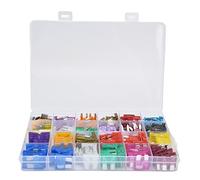 250Pcs Car Assortment Kit, Blade Type Automotive Replacement 2A-40A with Puller and Lockable Storage Box for Cars, Trucks, RVs and Boats