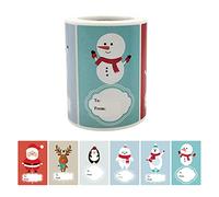 250pcs Christmas Stickers Santa Snowman Decorative Seal Labels 6 Designs for Gift Baking Package Envelope Stationery Envelope Stickers Wedding Save The Date