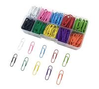 250Pcs Colorful Paper Clip Stainless Steel Clamp Bookmarks Clips for Holding Note Photo Envelopes File Document Color Clips